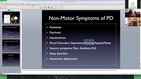 Thumbnail for 201111 - M2 - 9am - MBB - Clinical Aspects of Movement Disorders (part 2) - Cloud