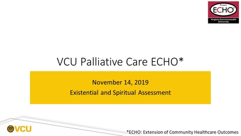 Thumbnail for Palliative ECHO: Spiritual Assessment (Nov. 2019)