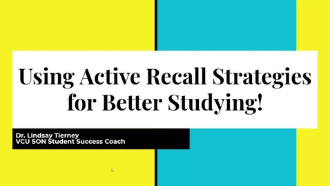 Thumbnail for Using Active Recall Strategies for Better Studying!