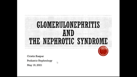 Thumbnail for Glomerulonephritis and Nephrotic Syndrome  - May 19th 2021, 2:42:28 pm