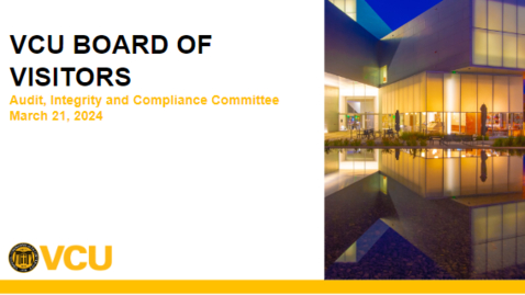 Thumbnail for Board of Visitors Audit, FREAC, and AHAC Committee