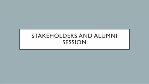 Thumbnail for entry Site Visit Orientation: Stakeholders and Alumni