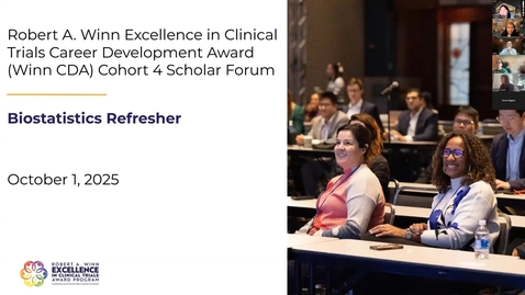 Thumbnail for 10/1/25 Biostatistics: Biostatistics Refresher