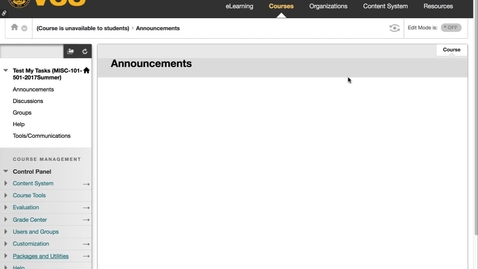 Thumbnail for Importing Material into a Course