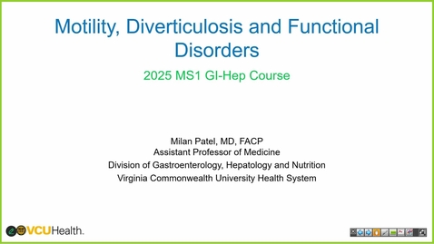 Thumbnail for 250321  - M1 - GI - 8am -  Constipation and Functional Disorders + Histology of Pancreas and Liver - Patel + Bigbee