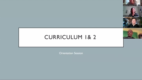 Thumbnail for entry Site Visit Orientation: Curriculum 1 &amp; 2