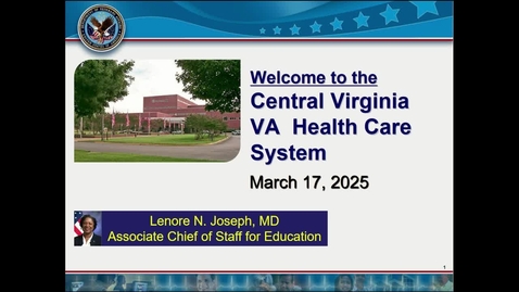Thumbnail for 250317 - TTM3 - 3PM - Welcome to the VAMC