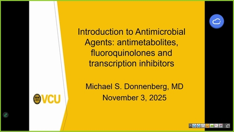 Thumbnail for 251103 - M1 - 8AM - I &amp; I - Antibacterials: Inhibitors of folic acid and DNA synthesis