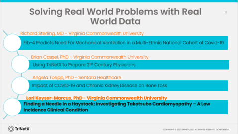 Thumbnail for Finding A Needle In A Haystack Investigating Takotsubo Cardiomyopathy,  A Low Incidence Clinical Condition