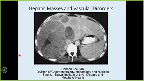 Thumbnail for 260401- M1 - 8AM - GI - Liver Masses and Vascular Disorders