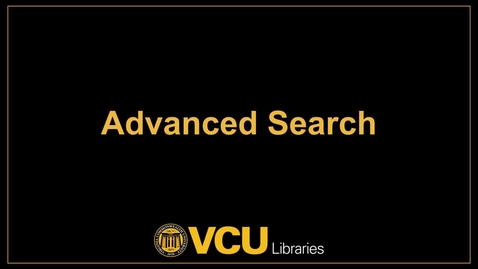 Thumbnail for entry Advanced Search