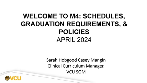 Thumbnail for entry Managing M4 Schedules  Graduation Requirements