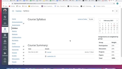 Thumbnail for entry Adding Your Syllabus in Canvas