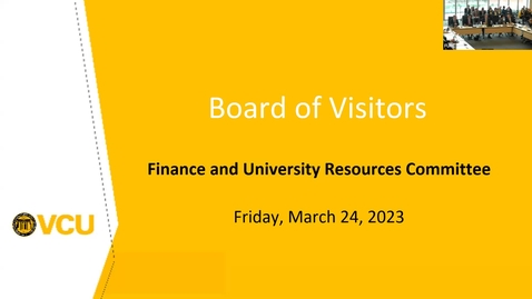 Thumbnail for entry Board of Visitors Finance and University Resources Committee Meeting 