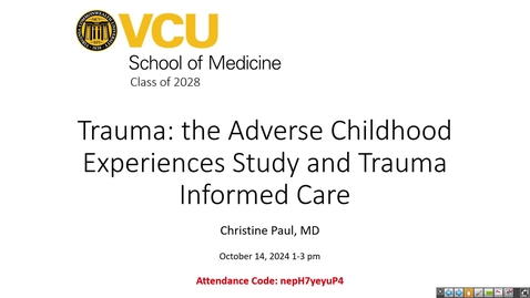 Thumbnail for 241014  - M1 - PPS - 1pm -  Trauma/ACES  - Paul