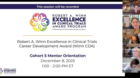 Thumbnail for Winn CDA Cohort 5 Virtual Mentor Orientation