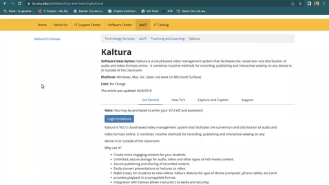 Thumbnail for Kaltura in Canvas - 8/12/22