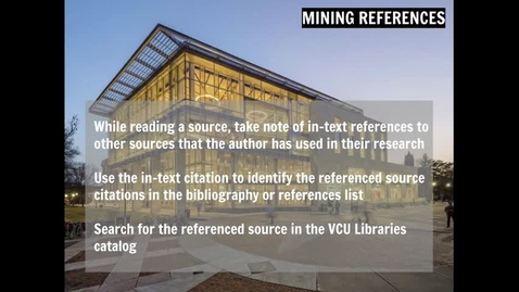 Thumbnail for entry citation mining part 3 - searching for the source in the library catalog