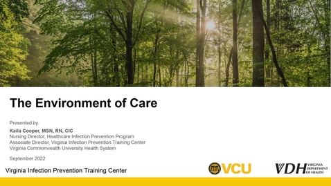 Thumbnail for Environment of Care: Implementing and Monitoring an EOC Plan