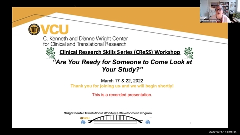 Thumbnail for entry CReSS Workshop:  Clinical Study Audits: Know the Facts - Be Prepared