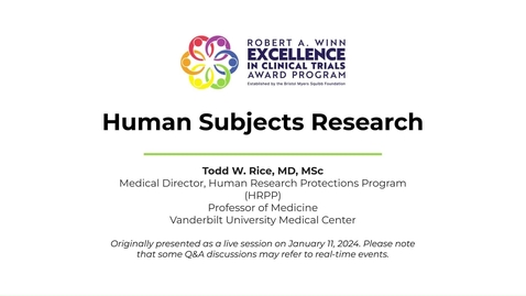 Thumbnail for Human Subjects Research - Elective
