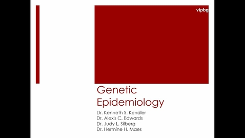 Thumbnail for entry Genetic Epidemiology