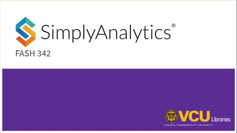 Thumbnail for FASH 342 SimplyAnalytics Tutorial