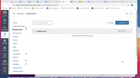 Thumbnail for entry Adding Assignment Groups in Canvas