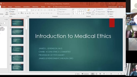 Thumbnail for entry 201105 - M1 - 1pm - PPS - Intro to Ethics - Levenson