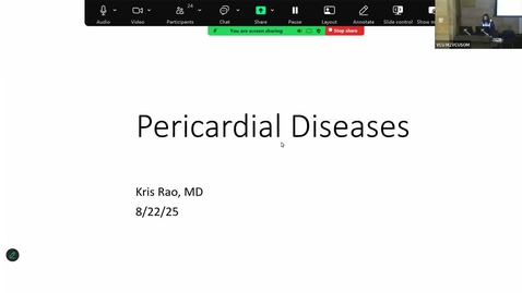 Thumbnail for 250822 - M2 - CARD - 11am - Pericardial Disease + Kawasaki Disease - Rao