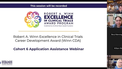 Thumbnail for Winn CDA Cohort 6 Application Assistance Webinar #1