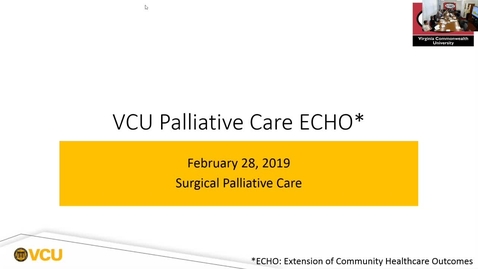 Thumbnail for entry Palliative ECHO: Surgical Palliative Care (Feb. 2019)