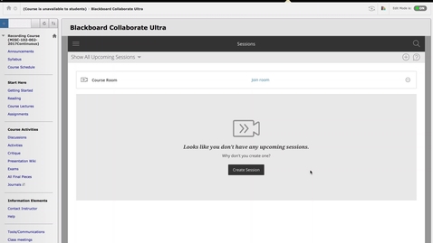 Thumbnail for Creating a Collaborate Ultra Session