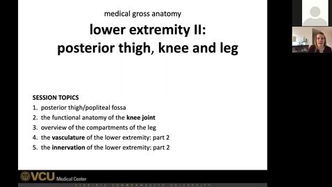 Thumbnail for 210208 - M1 - 8am - MOVE - Anatomy: Lower Extremities - Knee and Leg - McGinn Greer