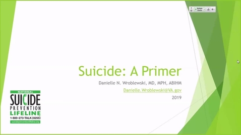 Thumbnail for entry 220113 - M2 - 11am - BHS - Suicide - Wroblewski