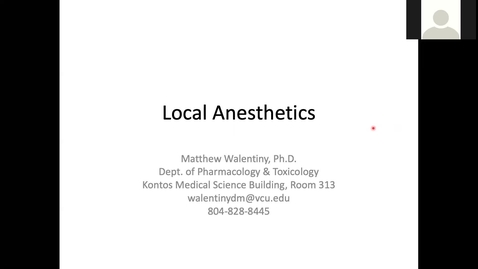 Thumbnail for 201027 - M2 - 9am - MBB - Local Anesthetics - Walentiny