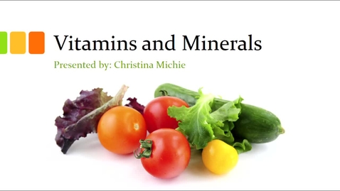 Thumbnail for entry Vitamins and Minerals