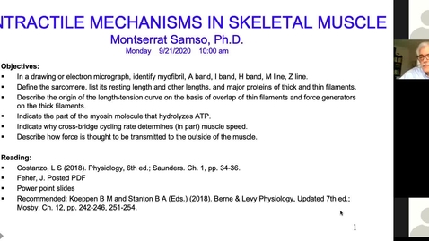 Thumbnail for entry 200921 - M1 - 10am - PHYS - Contractile Mechanisms in Skeletal Muscle - Samso