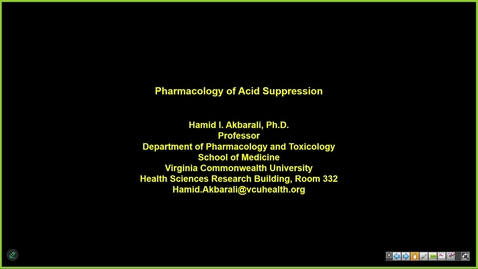 Thumbnail for 250319  - M1 - GI - 11am - Pharmacology of Acid Suppression - Akbarali
