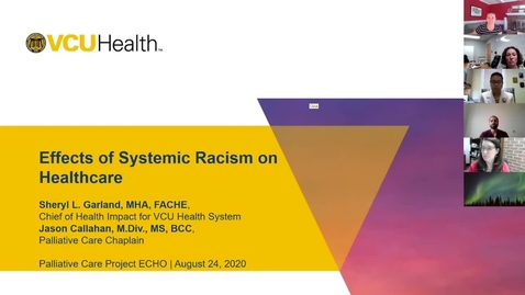 Thumbnail for entry Palliative ECHO: Systemic Racism in Healthcare (Aug. 2020)