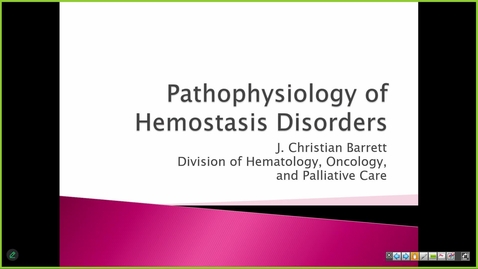 Thumbnail for 250103  - M1 - MARR - 8am - Hemostasis Disorders - Barrett