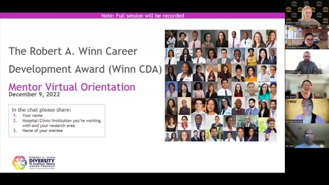 Thumbnail for entry Winn CDA Cohort 2 Mentor Virtual Orientation 12/9/22