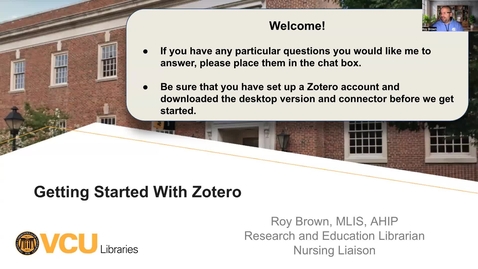 Thumbnail for Getting Started with Zotero - Februrary 5, 2026