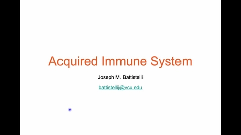 Thumbnail for entry Acquired Immune System