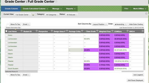 Thumbnail for Grade Center Total Column Creation