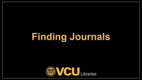 Thumbnail for Finding Journals