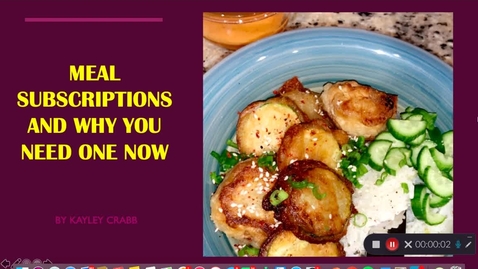 Thumbnail for entry Powerpoint Presentation on Meal Subscriptions