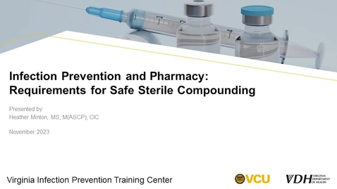 Thumbnail for entry Infection Prevention and Control Strategies for Pharmacy