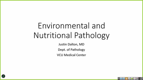 Thumbnail for 241120  - M1 - FOD - 10am - Environmental Pathology and Translational Molecular Pathology - Dalton