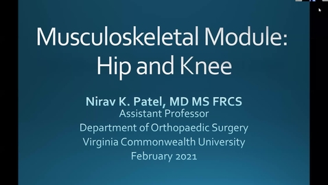 Thumbnail for entry 210211-M1-8am-MOVE-Ortho: Hip and Knee-Patel